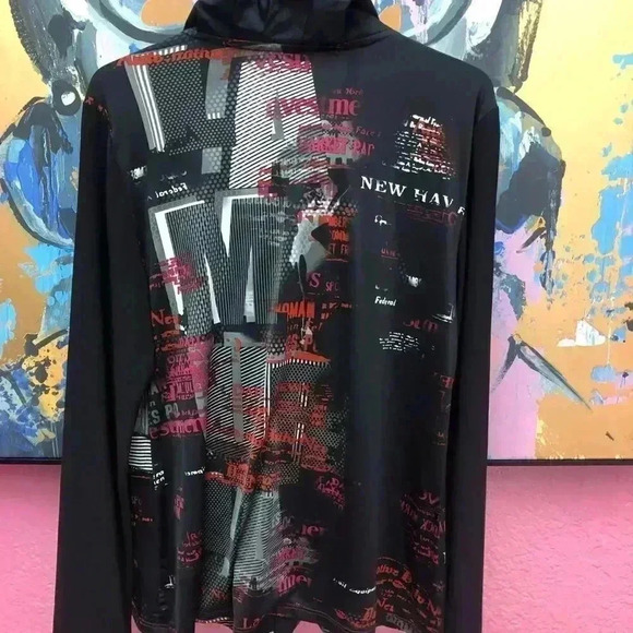 Bali Abstract Zip Front Wire Collar Jacket - Picture 2 of 4